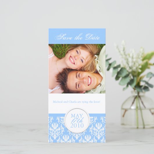 Save The Date Élégant été Enregistrer la date Photocard (Debout devant)