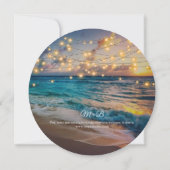 Save The Date Élégant été Sunset Beach String Mariage (Dos)