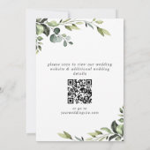 Save The Date Elégant Eucalyptus Aquarelle Floral Mariage (Dos)