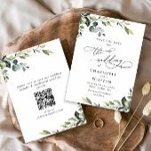 Save The Date Elégant Eucalyptus Aquarelle Floral Mariage