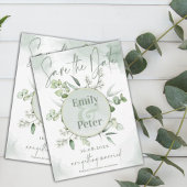 Save The Date Elégant Eucalyptus Feuille Mariage de verdure