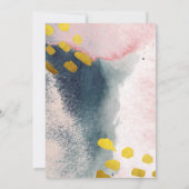 Save The Date Elégant Faux Gold et Blush Custom No Photo (Dos)