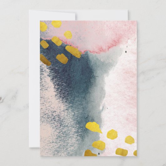 Save The Date Elégant Faux Gold et Blush Custom No Photo (Dos)