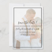 Save The Date Elegant Faux Vellum Overlay Photo Wedding Save The (Devant)