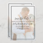 Save The Date Elegant Faux Vellum Overlay Photo Wedding Save The (Devant / Derrière)