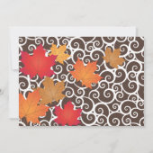 Save The Date Élégant Feuilles d'automne et Mariage de automne d (Dos)