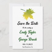 Save The Date Élégant Feuilles Rustiques Automne Floral Mariage (Devant)