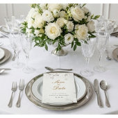 Save The Date Élégant Fleur de Cerisier Blanche & Écriture Dorée
