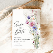 Save The Date Elégant Fleur sauvage aquarelle Mariage floral