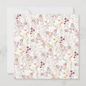 Save The Date Élégant Fleur sauvage Boho Enregistrer la date (Dos)