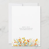 Save The Date Elégant Fleur sauvage d'aquarelle Meadow (Dos)