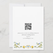 Save The Date Elégant Fleur sauvage d'aquarelle Meadow (Dos)