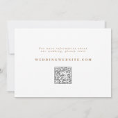 Save The Date Élégant Fleur sauvage de script Automne QR Code Ma (Dos)