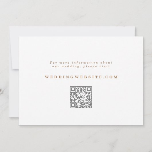 Save The Date Élégant Fleur sauvage de script Automne QR Code Ma (Dos)