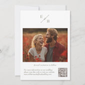 Save The Date Élégant Fleur sauvage en terre cuite Mariage photo (Dos)