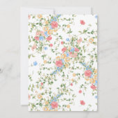 Save The Date Élégant Fleur sauvage Floral Mariage (Dos)