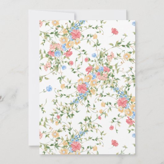 Save The Date Élégant Fleur sauvage Floral Mariage (Dos)