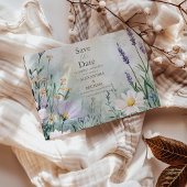 Save The Date Élégant Fleur sauvage Meadow Blush Pink Mariage En