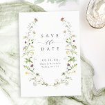 Save The Date Élégant Fleur sauvage Rustic Boho Mariage<br><div class="desc">Elégante délicate aquarelle fleur sauvage cadres de couronnes personnalisées vos propres détails de l'événement. Palettes pastel de jaune tendre, blanc cassé, beige, rose poussiéreux, rose vif, bordeaux, verdure botanique, sobre et romantique. De grandes fleurs sauvent les cartes de date pour mariage rustique moderne, mariage de jardin de campagne, et mariage...</div>