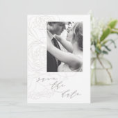 Save The Date Elégant floral enregistrer la date. (Debout devant)