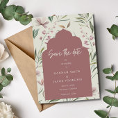 Save The Date Elégant floral photo Printemps mariage Enregistrer