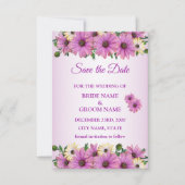 Save The Date Élégant floral rustique rose jaune (Devant)