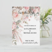 Save The Date Elegant Floral Wedding (Debout devant)