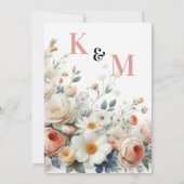 Save The Date Elegant Floral Wedding (Dos)