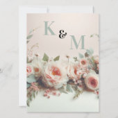 Save The Date Elegant Floral Wedding  (Dos)