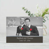Save The Date Elegant Gay Tuxedo Enregistrer la date (Debout devant)