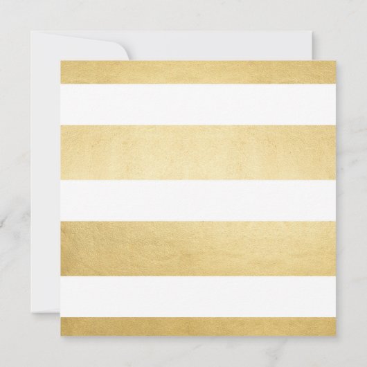 Save The Date Elégant Gold Foil Modern Stripe Enregistrer la dat (Dos)