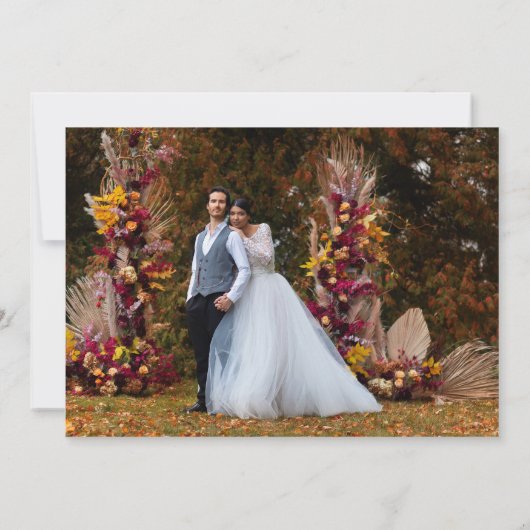 Save The Date Elegant Gold Modern Photo Wedding Enregistrer La D (Dos)