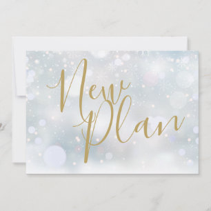 Save The Date Élégant Gold Script Nouveau plan Winter Event