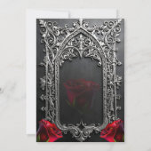 Save The Date Elegant Gothic Wedding Rose Frame  (Dos)