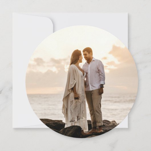 Save The Date Élégant Gras Script Rose Mariage de la Saint-Jacqu (Dos)