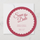 Save The Date Élégant Gras Script Rose Mariage de la Saint-Jacqu (Devant)