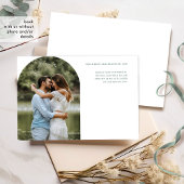 Save The Date Elegant Green Botanical Garden Photo Wedding