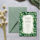Save The Date Elegant Greenery Eucalyptus Botanical 