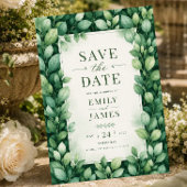 Save The Date Elegant Greenery Eucalyptus Botanical 