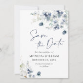 Save The Date Élégant hiver Foliage Boho Mariage Enregistrer la  (Devant)