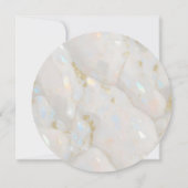 Save The Date Élégant Iridescente Opal Gemstone Marbre Moderne (Dos)