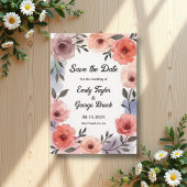 Save The Date Elégant Jardin Botanique Aquarelle Floral Mariage