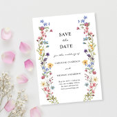 Save The Date Elégant Jardin Fleur sauvage Whimsical Mariage
