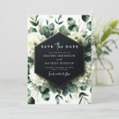 Save The Date Élégant jeu Eucalyptus Mariage numérique (Debout devant)