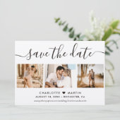Save The Date Elégant Kraft Mariage papier 4 photo (Debout devant)