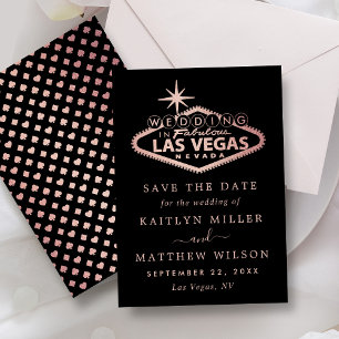 Save The Date Elégant Las Vegas Destination Mariage