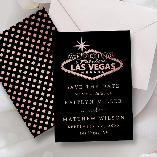 Save The Date Elégant Las Vegas Destination Mariage