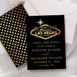 Save The Date Elégant Las Vegas Destination Mariage<br><div class="desc">Célébrez dans le style avec ces mariages modernes et très tendance,  enregistrez les cartes de date. Ce design est facile à personnaliser avec votre libellé d'événement spécial et vos invités seront ravis quand ils reçoivent ces cartes fabuleuses.</div>