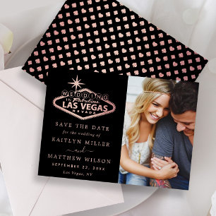Save The Date Elégant Las Vegas Destination Mariage Photo