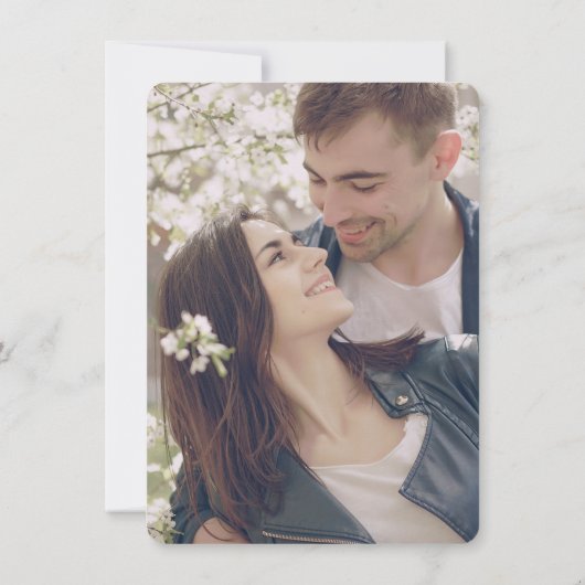 Save The Date Élégant Lavender Spring Fleur sauvage photo Mariag (Dos)